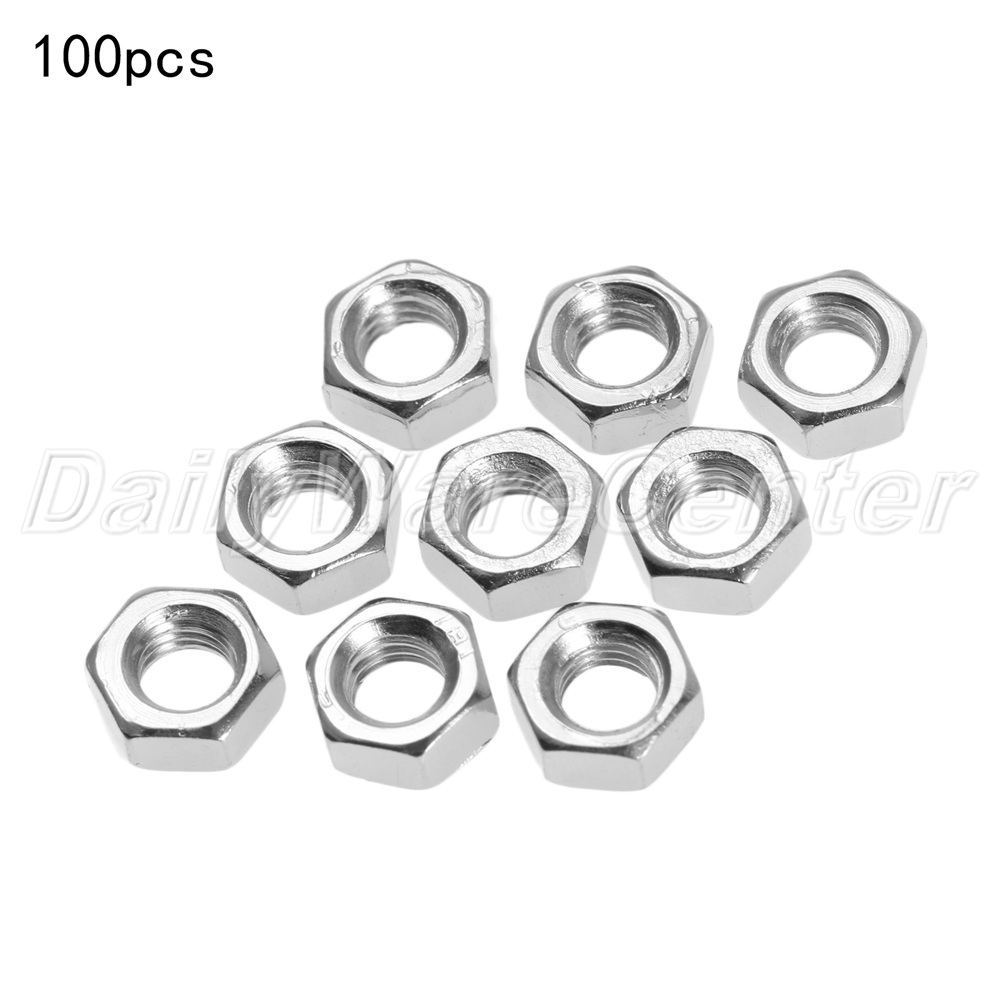 Useful Silver Color M2 M2.5 M3 M4 M5 M6 Metric Thread Hex Nut Hexagon Screw Nuts