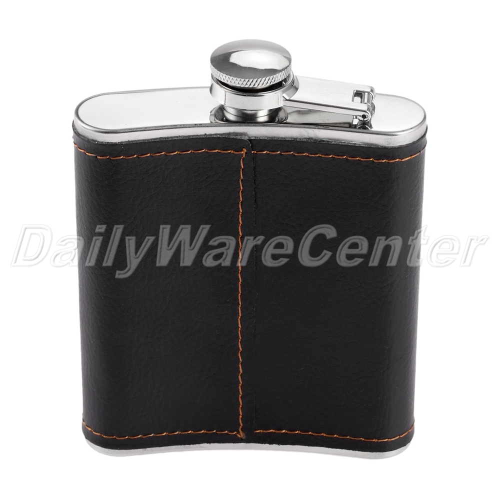 Luxury Black 7oz Pocket Liquor Hip Flask Whiskey Alcohol Wine Flagon